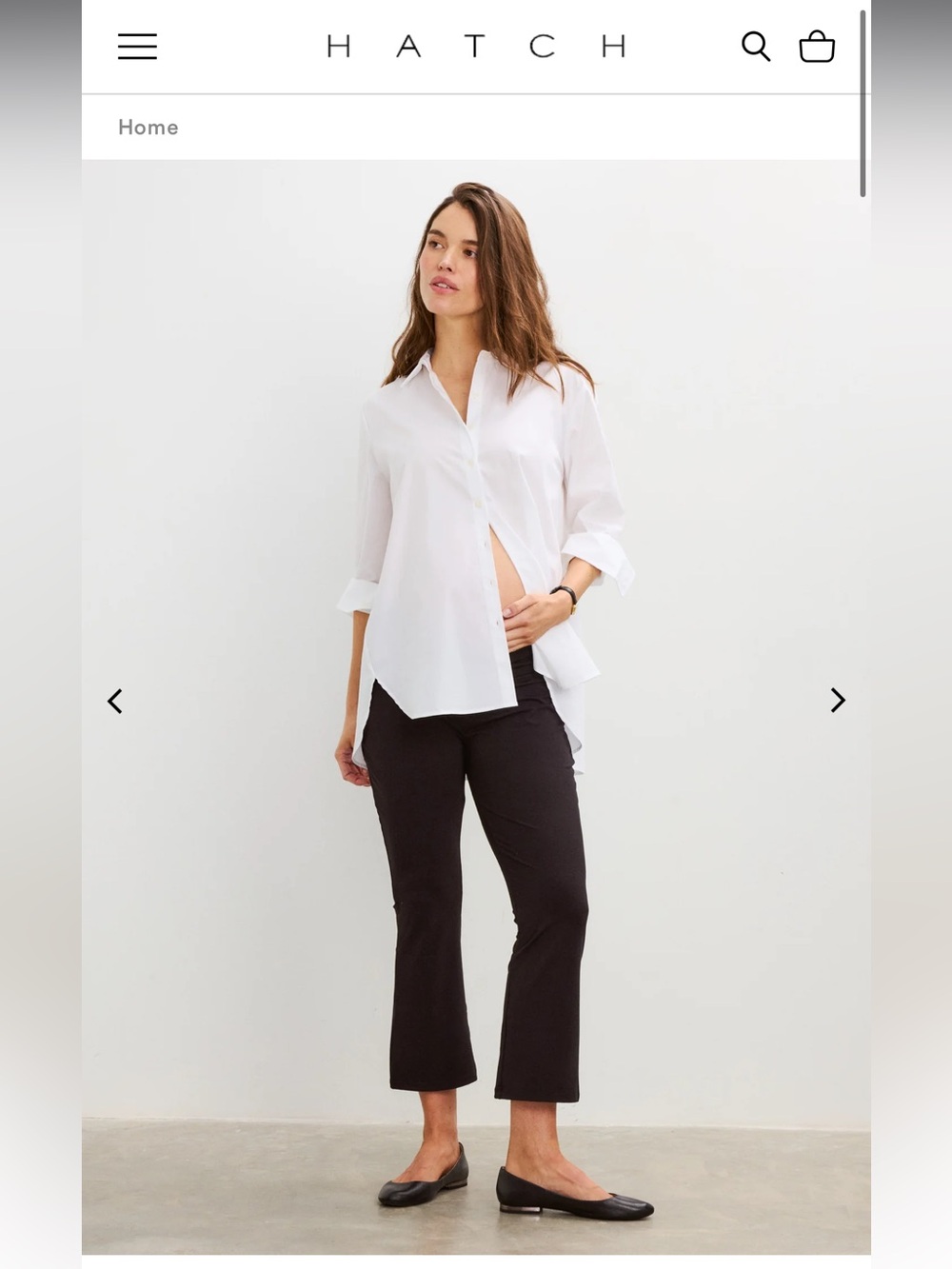 HATCH Bodyflex Cropped Flare Maternity Pants